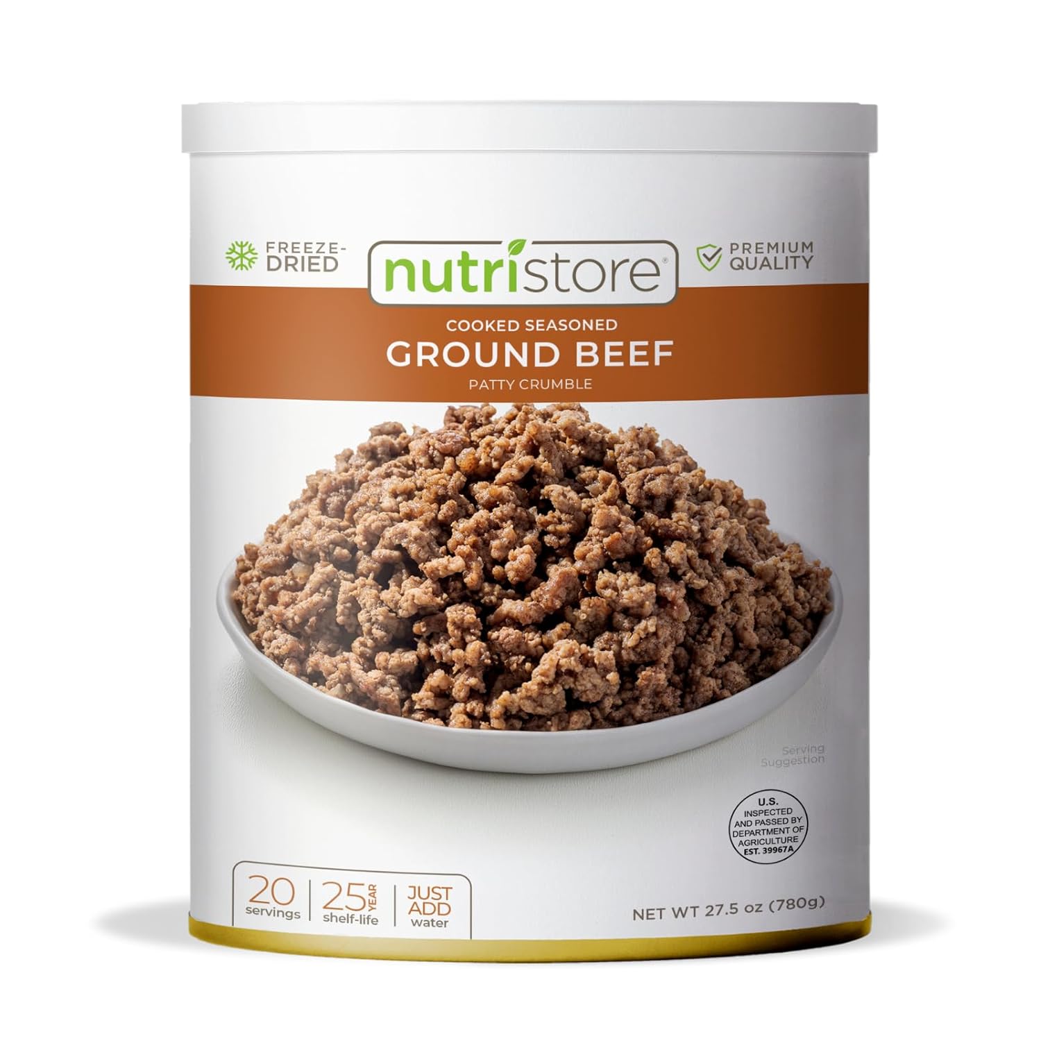 Freeze Dried Ground Beef PreCooked Hamburger Meat for Backpacking
