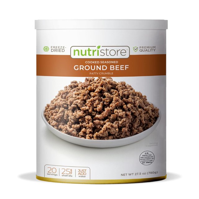 Freeze Dried Ground Beef PreCooked Hamburger Meat for Backpacking