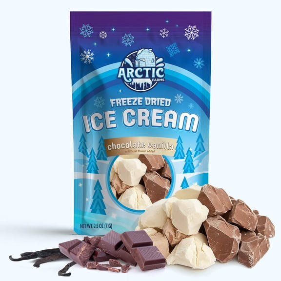 Freeze Dried Ice Cream That Does Not Melt (Bits) (Chocolate Vanilla) (2.5oz)