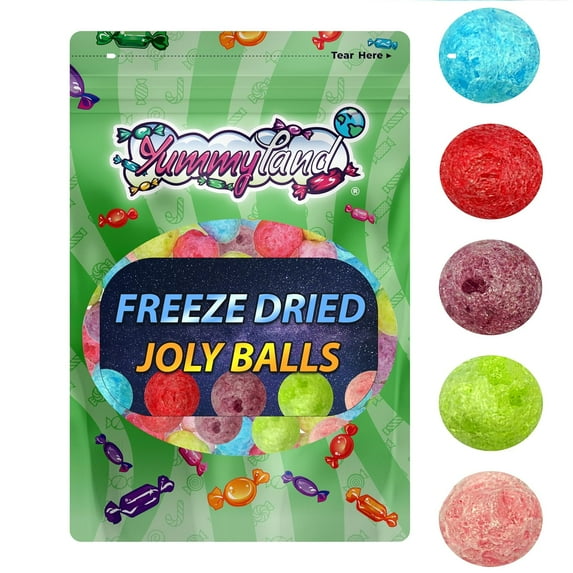 Freeze Dried Jolly Rancher Candy - 2.5 OZ | Premium Crunchy Freeze Dried Candy Jolly Balls, Original Fruit Flavors, TikTok Trends Dry Freeze Candy