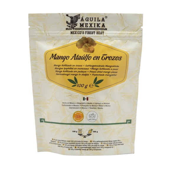 Freeze-Dried Mango Chunks 2-Pack 100g, No Added Sugar, Ataulfo