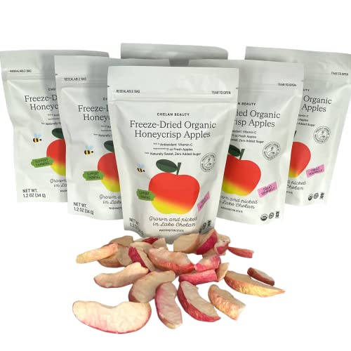 FreezeDried Organic Honeycrisp Apples, NonGMO & Vegan, 1.2 Ounce Bag