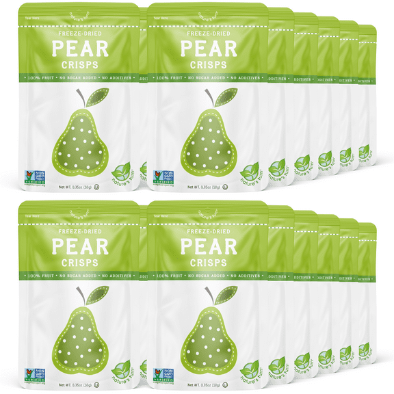 Nature’s Turn Freeze-Dried Fruit Snacks, Pear Crisps, Pack of 24 (0.35 oz Each)