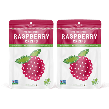Nature’s Turn Freeze-Dried Fruit Snacks, Raspberry Crisps, Pack of 2 (1.2 oz Each)