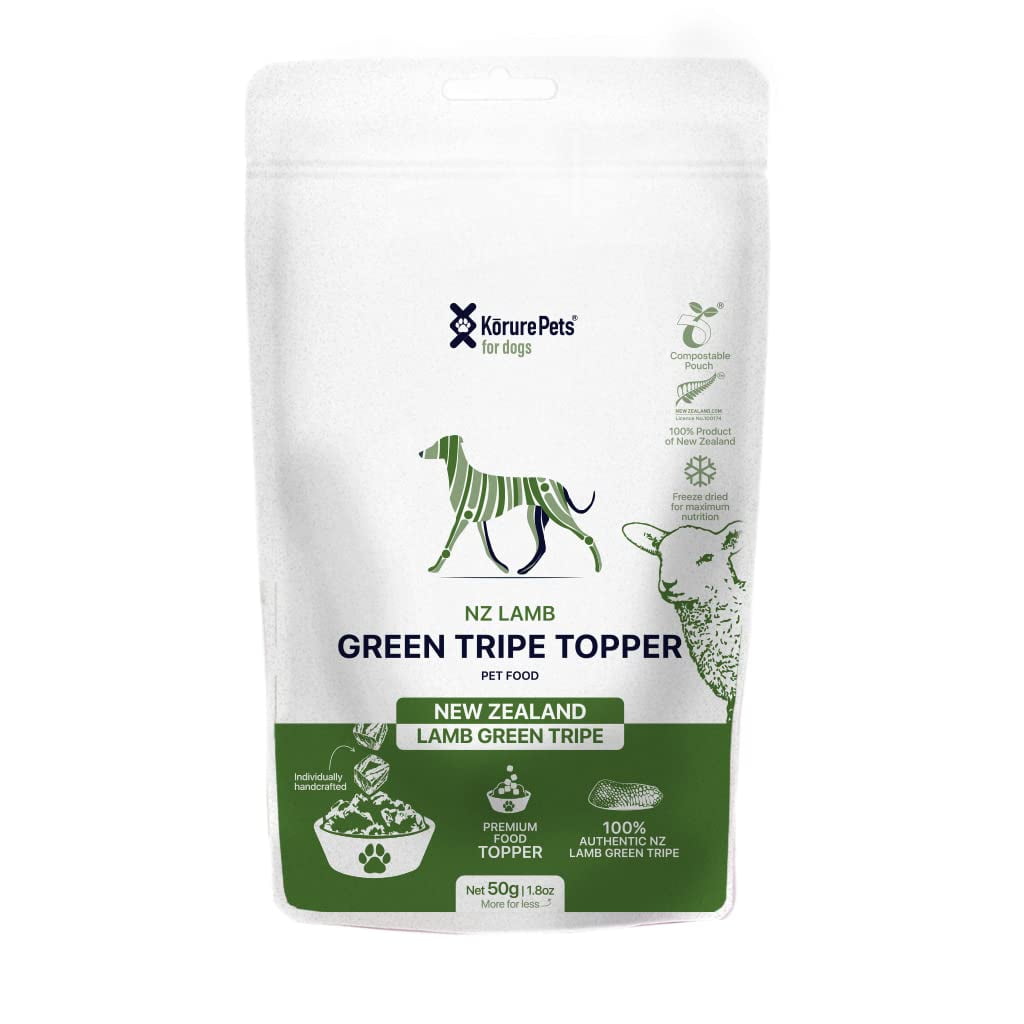 Freeze Dried Raw Dog Food New Zealand FreeRange, Lamb Green Tripe For Dogs, Lamb, Complete