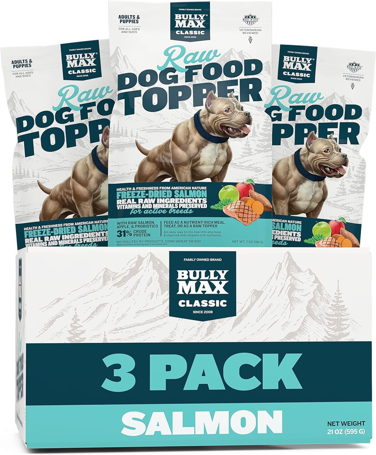 FreezeDried Raw Dog Food Toppers for Puppies & Adult Dogs Salmon