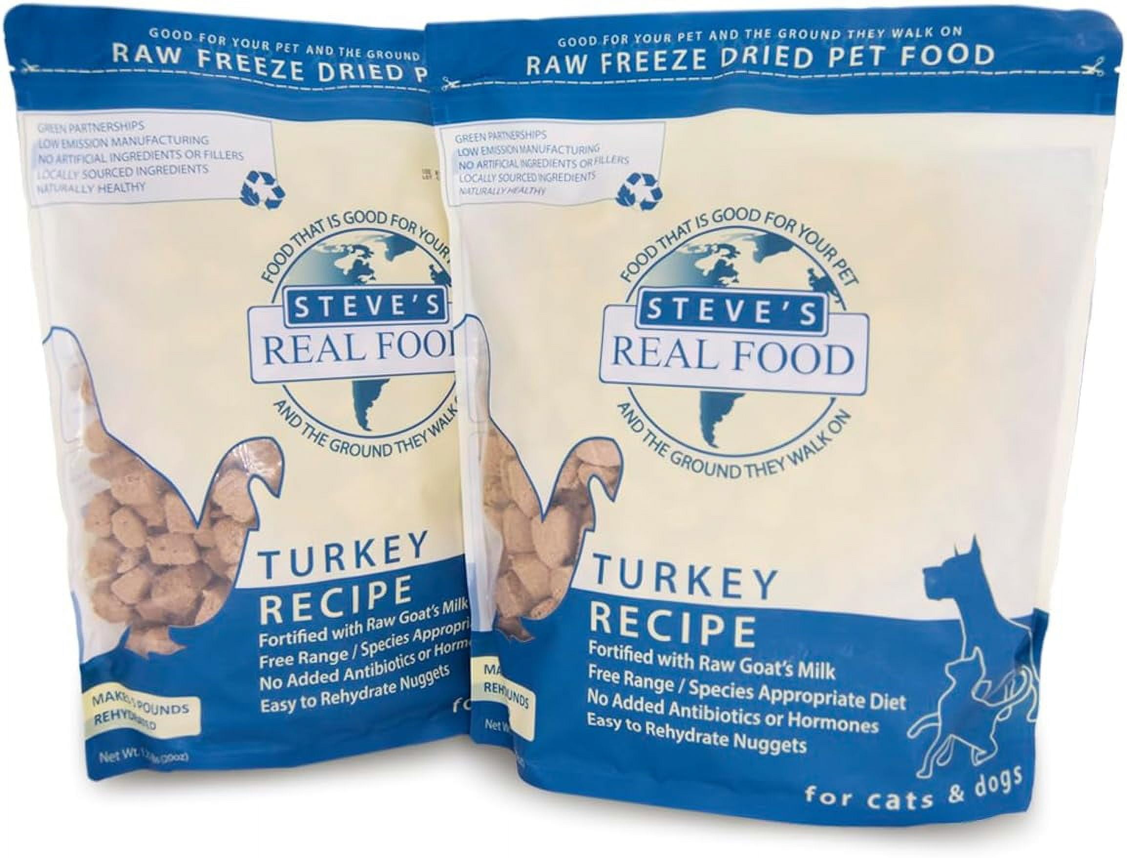 FreezeDried Raw Food Diet for Dogs and Cats, 2Pack, Turkey Recipe, 1.