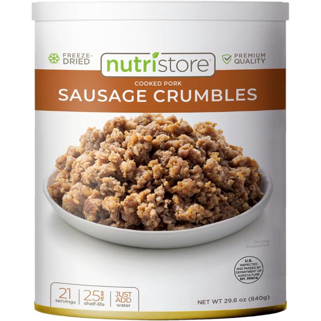 Freeze Dried Sausage PreCooked Ground Pork Meat for Backpacking