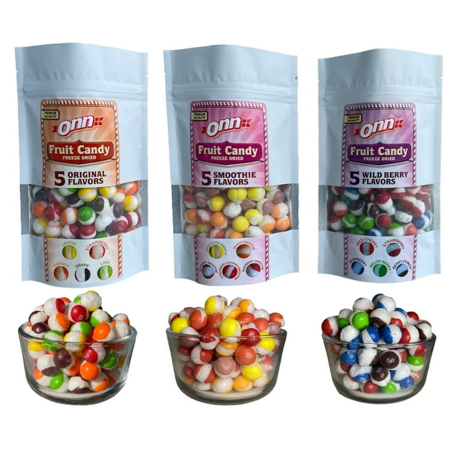 Freeze Dried Skittles Candy 3 Packs (12 oz Total) Candies Skittles 3