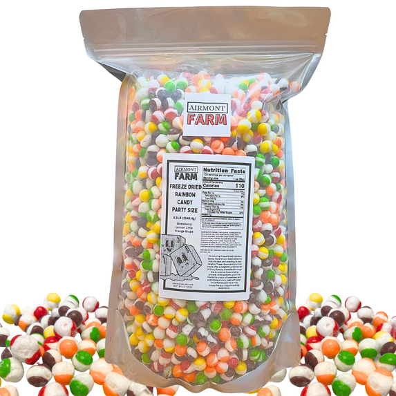 Freeze-Dried Original Rainbow Candy Party Size 6.5lb Jumbo Giant Bag Bulk - Crunchy, Intense Flavor, Lightweight Snack - Resealable Bag - Ships In Box (Original 6.5lb)