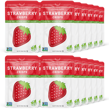 Nature’s Turn Freeze-Dried Fruit Snacks, Strawberry Crisps, Pack of 24 (0.35 oz Each)
