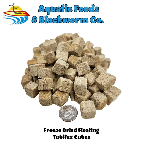 Freeze Dried Tubifex Cubes- Tropical Fish, Marine Fish, Koi Fish, Turtles2-lb