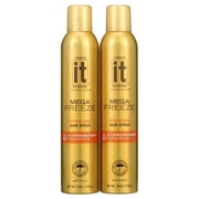 Freeze IT Mega Freeze Hair Spray, Extreme Hold,10 oz, 2 Count