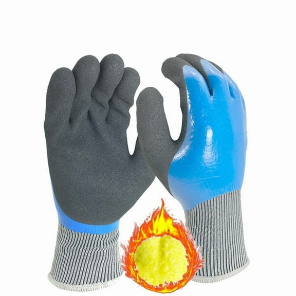 Freeze Insulated Warm Winter Garden Waterproof Anti Cold Micro Thermal Nitrile Safety Work Glove ,Multipurpose Use