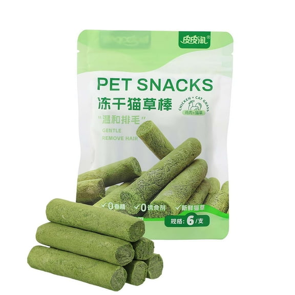 Freeze-dried cat grass sticks, catnip hair removal sticks, teeth cleaning, nutrition and weight gain, cat snacks