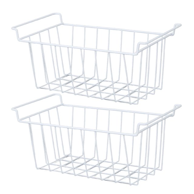 Freezer Baskets, 2Pcs Hanging Freezer Wire Storage Baskets Closet