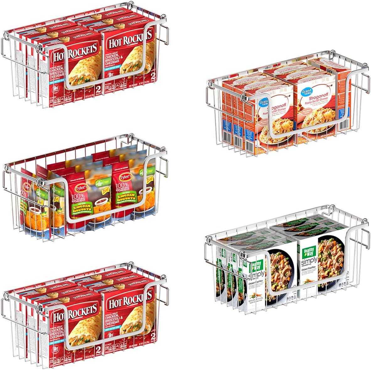 Freezer Baskets for Chest Freezer Open Front Stackable Wire Basket