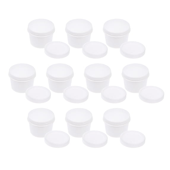 Freezer Containers Dessert Cup Ice Cream Box Clear Cups Yogurt Jars Straight Plastic White