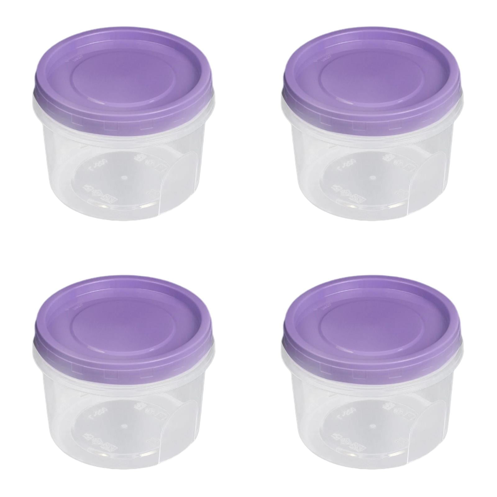 Freezer Containers with Lids, Plastic Twist Top Sauce Jars, Meal Prep ...