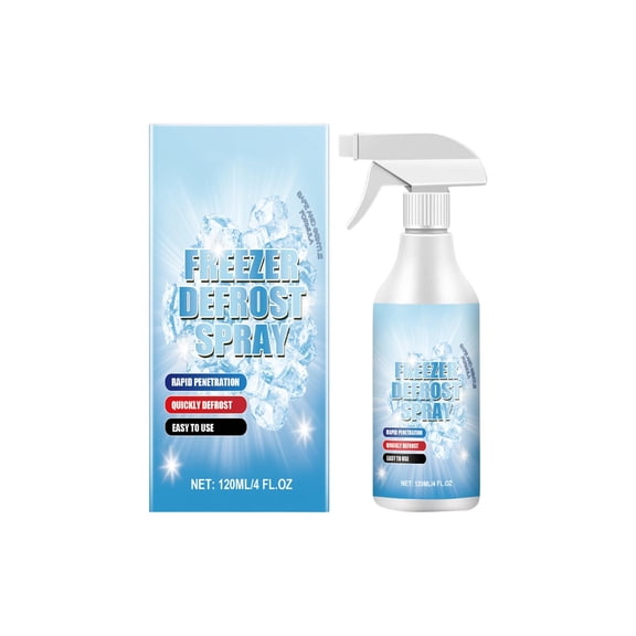 Freezer Defrosting Spray, 120ml Multi-Purpose Ice Remover, Fast-Acting De-Icer for Refrigerators Freezers Ice Makers