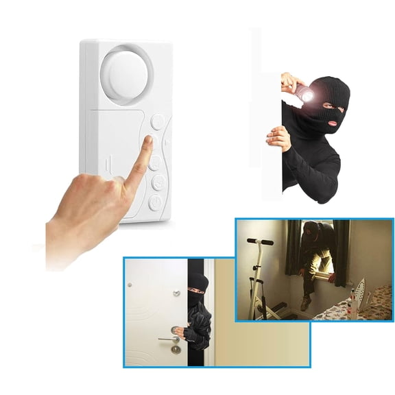 Freezer Door Alarm, Fridge Door Alarm with Delay, Window/ Door Alarms for Home Security with Delay Up to 1 Minute Security, 108dB Fridge Door Open Chime Refrigerator Wireless Alert, White