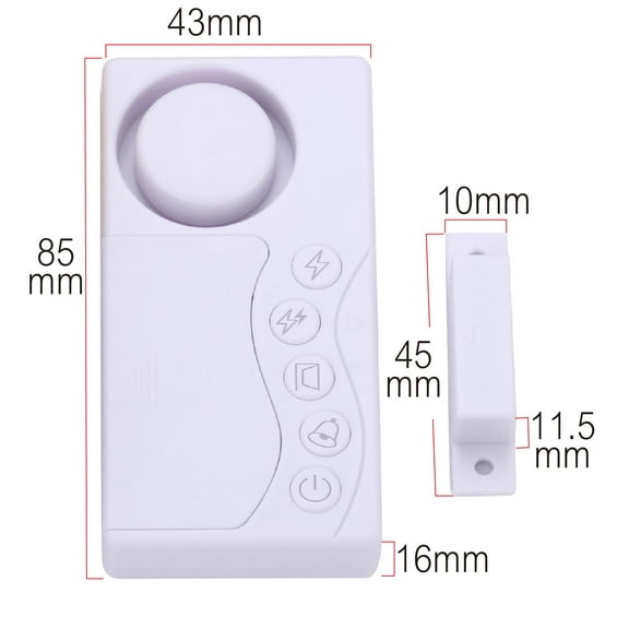 Freezer Door Alarm, Fridge Door Alarm with Delay, Window/ Door Alarms for Home Security with Delay Up to 1 Minute Security, 108dB Fridge Door Open Chime Refrigerator Wireless Alert, White