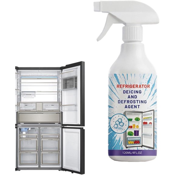 Freezer Ice Remover Spray, Rapid Defrost Cleaning System, Multipurpose Frost Melt Solution Kit, Compact De-Icing Style Formula, Fast Action Ice Removal Spray, Freezer Defroster for Car Use