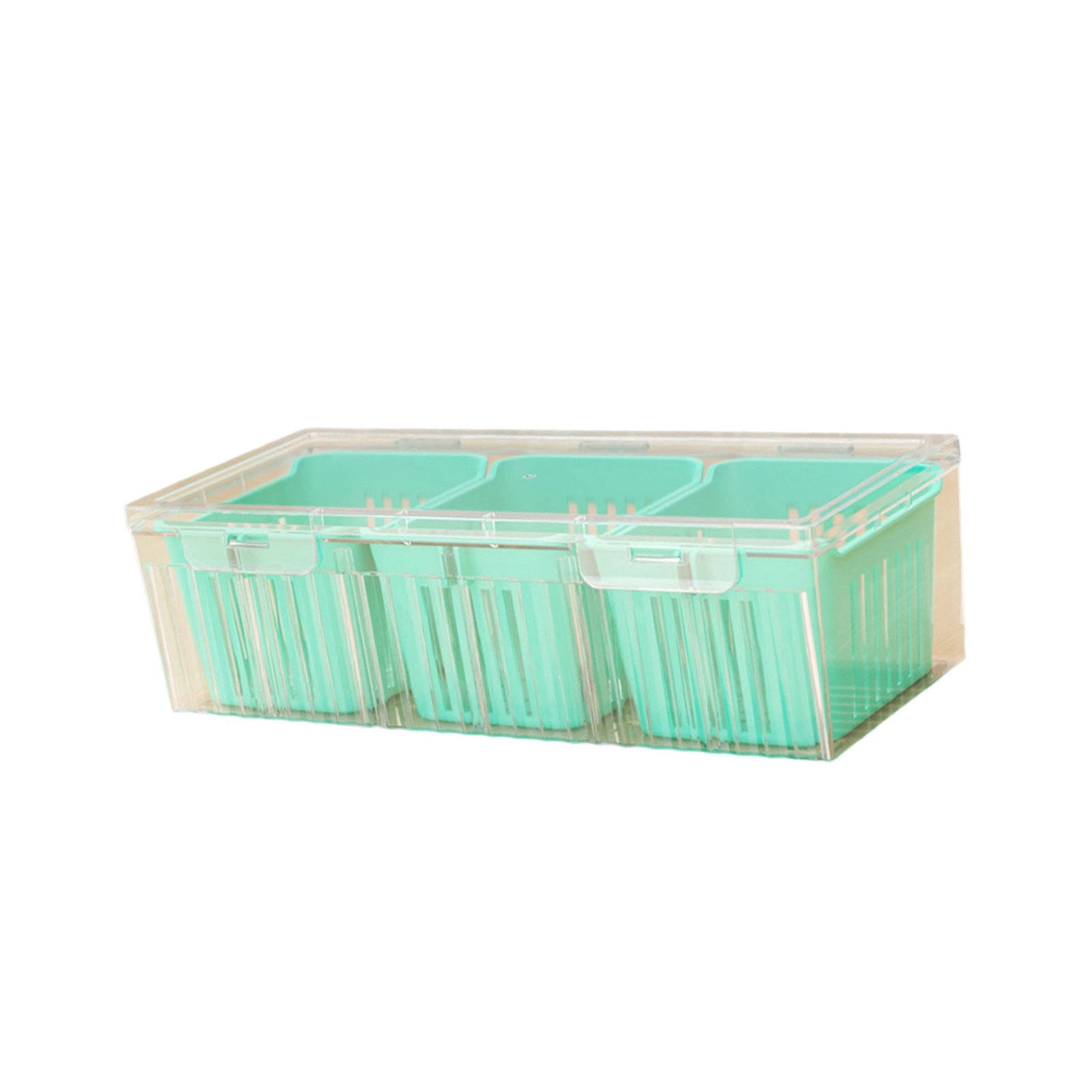 Freezer Organizers Box With Drainage Divided Compartments For Vegetable ...