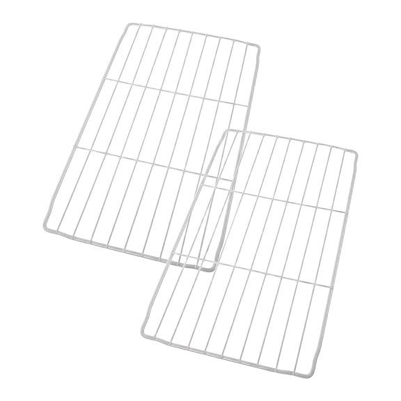 Freezer Shelf 2Pcs Freezer Rack Fridge Organizer White Iron Storage Racks for Home Use 11.8*7.8 Inch