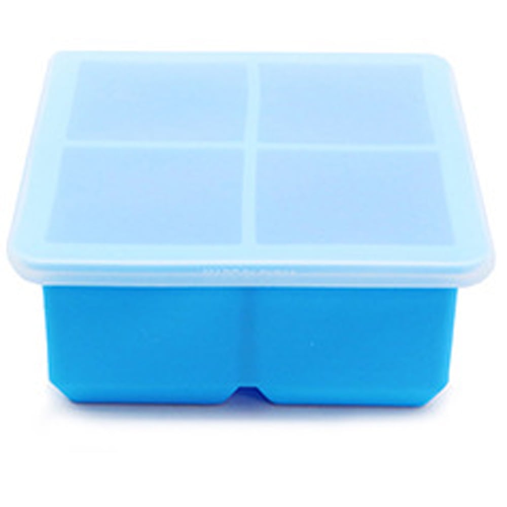 Webake Silicone Freezer Tray with Lid, Food Storage Container, 2 Cup Ice  Cube Tray for Soup Sauce Meal Prep, BPA Free - Blue