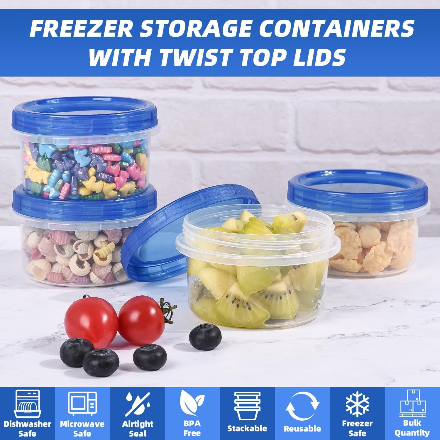 Freezer Storage Containers, [10 Pack-16 oz] Ultra Thick Freezer ...
