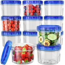 Airtight Plastic Freezer Storage Containers with Twist Top Lids – BPA-Free, Stackable & Leakproof, Microwave/Dishwasher Safe for Soup and Meal Prep