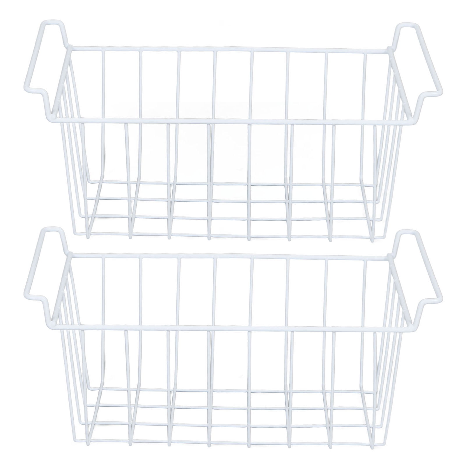Freezer Storage Wire Rack 2Pcs Freezer Wire Storage Basket Organizer ...