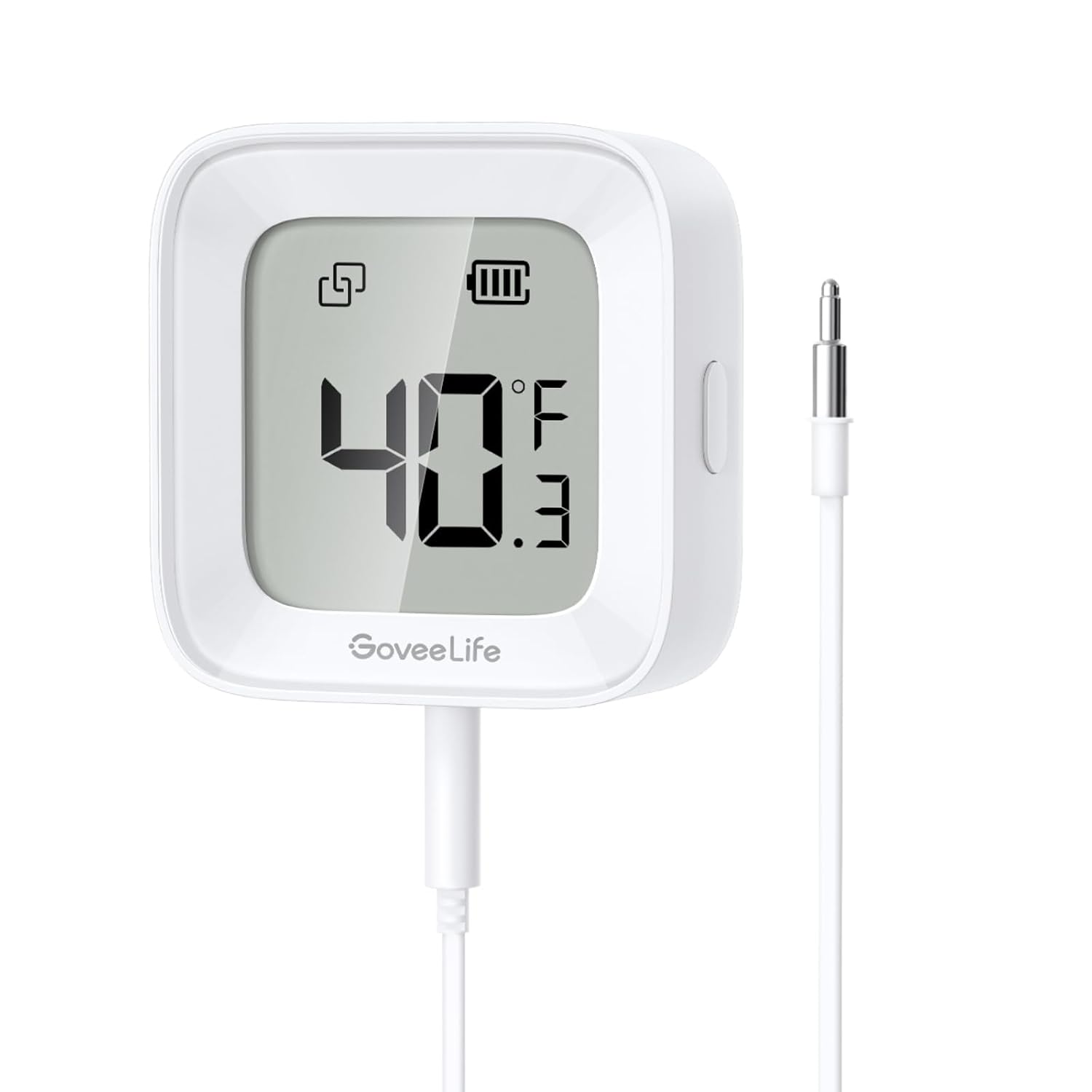Freezer Thermometer Alarm, Smart Bluetooth Temperature Monitor Sensor for Refrigerator, 197 Ft Connecting Range APP Alert with Anti-False for Freezer (WiFi Gateway Not Included)
