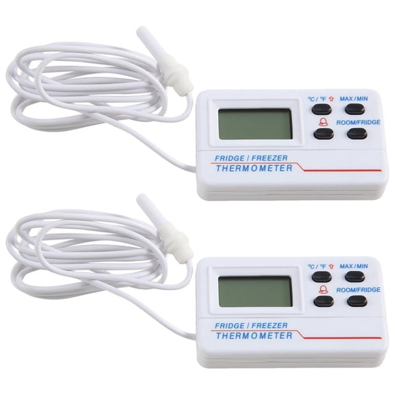 Freezer Thermometer Double Temperature Alarm Indoor Digital Display Electronic Household Refrigerator Thermometer