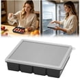 thumbnail image 1 of Freezer Trays with Lids Silicone Food Storage Molds 4-Cavity Large Ice Cube Trays, Leakproof Stackable Containers for Soup Broth Sauce Meal Prep Use, 1 of 6