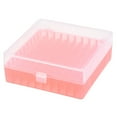 thumbnail image 1 of Freezer Tube Box 100 Places Polypropylene Plastic Lockable Holder Rack, for 1.5/1.8/2ml Microcentrifuge Tubes, Red, 1 of 5