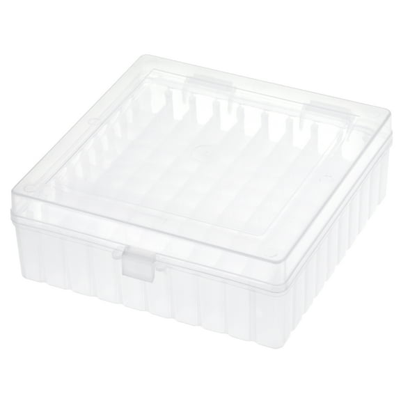 Freezer Tube Box 100 Places Polypropylene Plastic Lockable Holder Rack, for 1.5/1.8/2ml Microcentrifuge Tubes, White