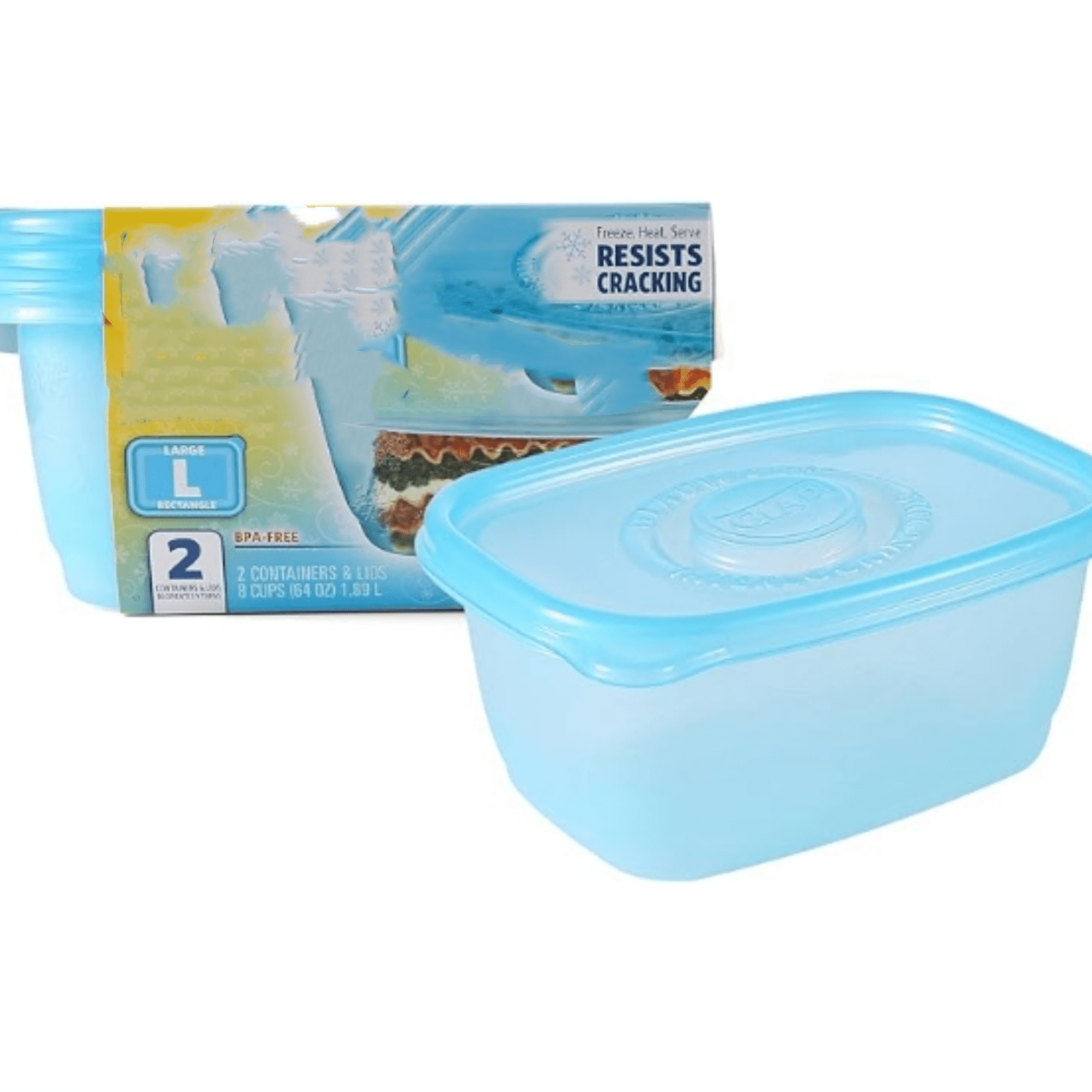 Freezerware Food Storage Containers, Large | Rectangle Food Storage ...