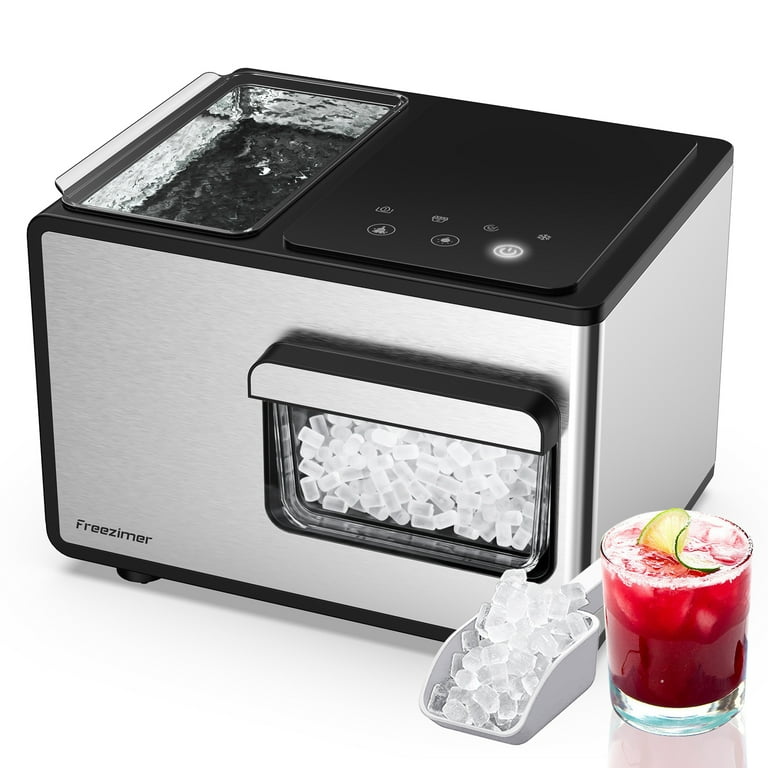 Freezimer DreamiceX2, Nugget Ice Maker Countertop with Chewable Sonic Ice, Self-Cleaning Quiet Thick Insulation with Waterline, Pebble Ice Machine  Soft Ice, Pellet Ice Makers, 33lbs/24h