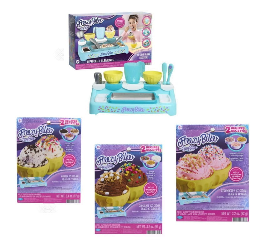 Freezy Bake Oven By Easy Bake Oven With Vanilla, Chocolate and Strawberry Mixes