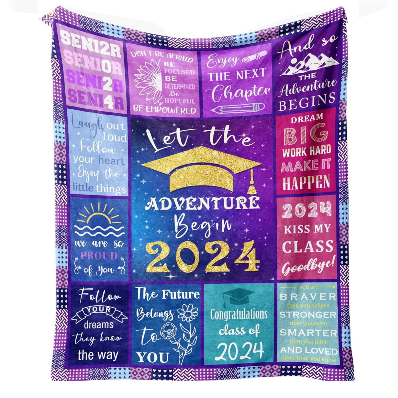 Frehsky Clearance Graduation Gifts Class Of 2024 Gifts Throw Blanket 60