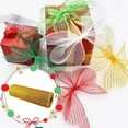 thumbnail image 1 of Frehsky Curling Ribbon Poly Mesh Ribbon with Metallic Foil Each Roll for Wreaths Swags Bows Wrapping and Decorating Party Favors O, 1 of 2
