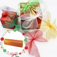 thumbnail image 1 of Frehsky Curling Ribbon Poly Mesh Ribbon with Metallic Foil Each Roll for Wreaths Swags Bows Wrapping and Decorating Party Favors X, 1 of 2