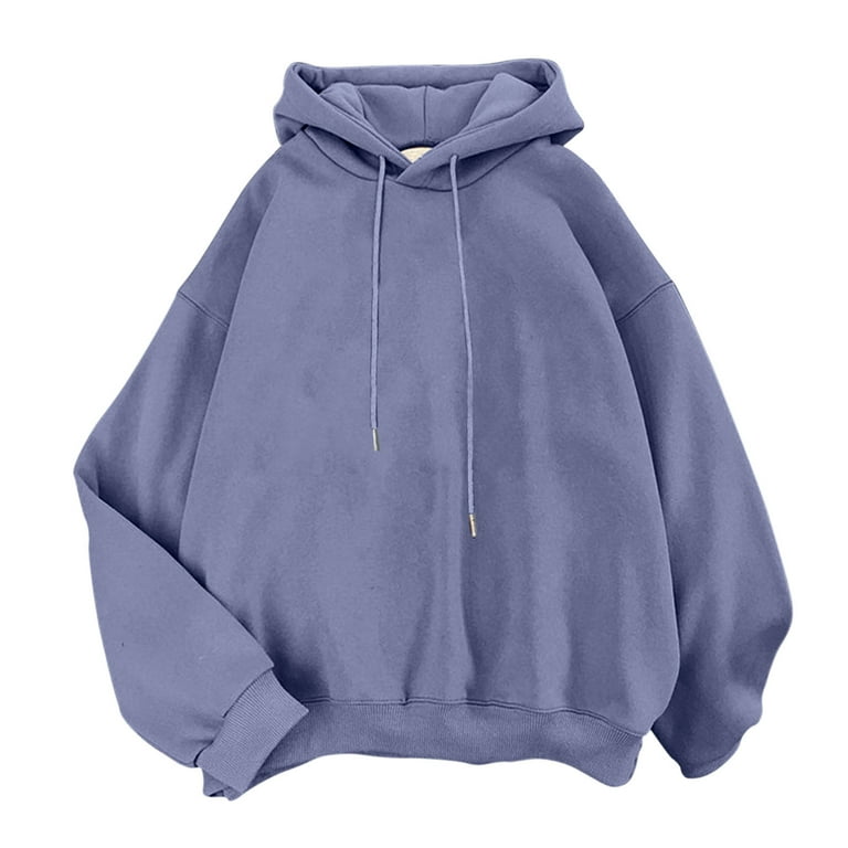 Frehsky hoodies for women Women's Cute Sweatshirt Kawaii Long Sleeve Hoodie  Cotton Pullover Tops For Teen Girls Clothes womens tops Blue 