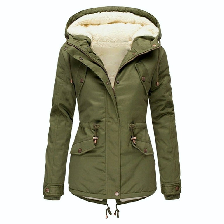 Frehsky jackets for women Women Plus Size Winter Overcoat Women's Jacket  Thick Outwear Lined Hooded Coat Warm Trench Women's Coat winter coats for