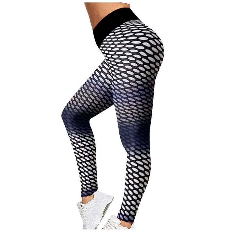 Frehsky yoga pants Lift Polka Dot Yoga Pants Absorbent And Breathable Tight  Exercise Pants pants for women Grey 