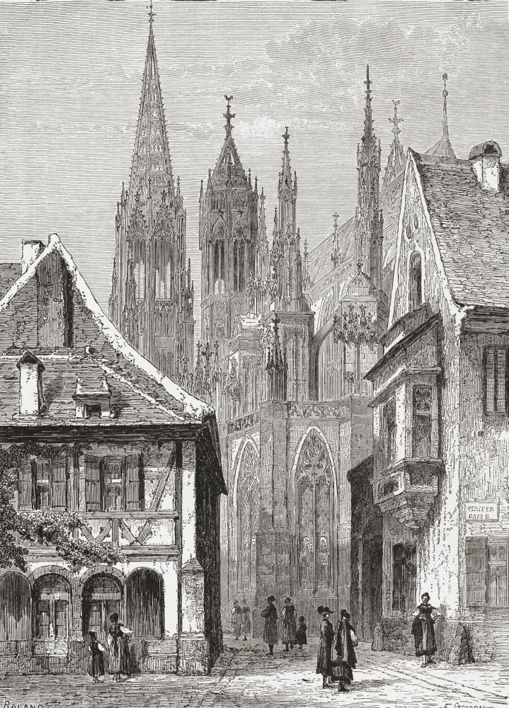 Freiburg Im Breisgau Baden-W Canvas Art - Ken Welsh Design Pics (13 x 18)