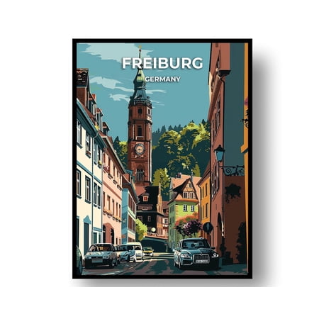 Freiburg Travel Minimal Wall Art