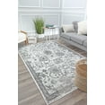 thumbnail image 1 of Freida FY30A Icy Grey Vintage Farmhouse Light Gray Area Rug, 2'6"x8', 1 of 5